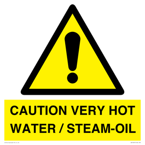 CAUTION VERY HOT WATER / STEAM-OIL